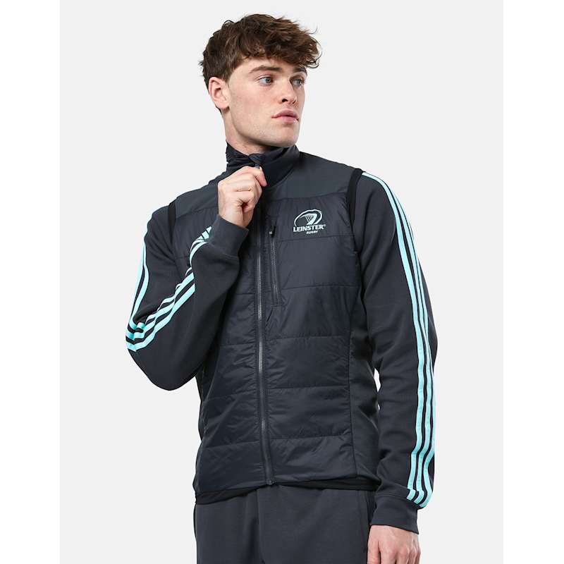 adidas Adult Leinster Gilet - Grey | Life Style Sports UK