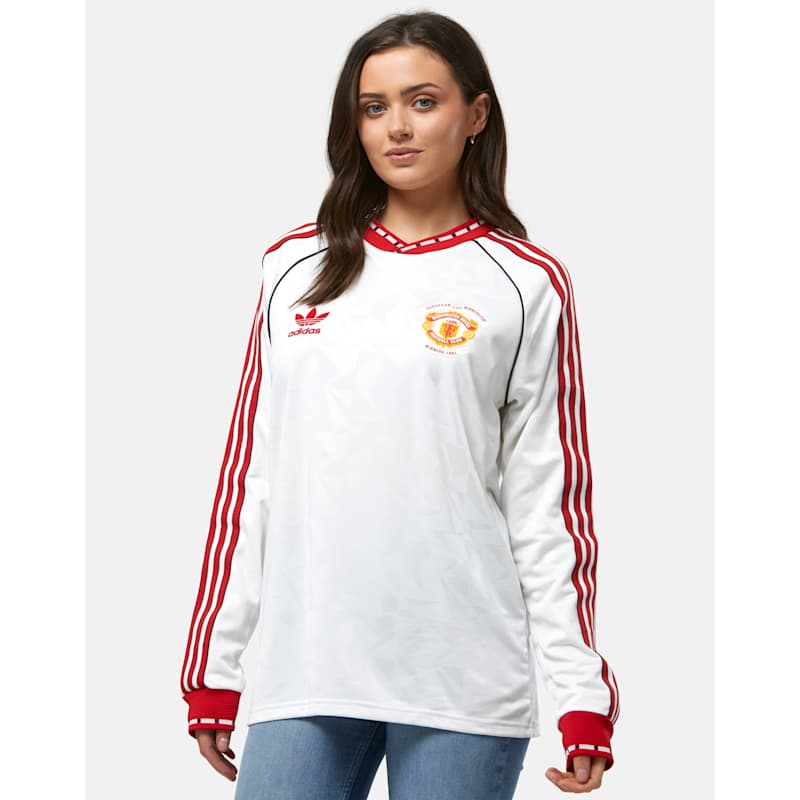 adidas Adults Manchester United Long Sleeve Away Jersey 91