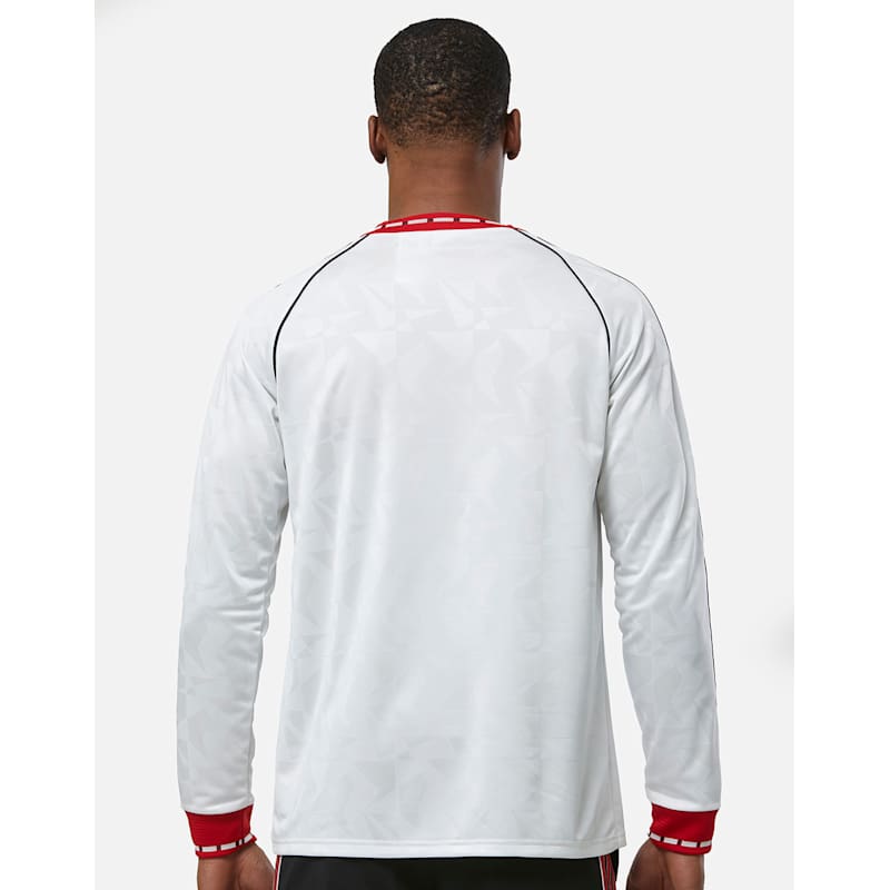 adidas Adults Manchester United Long Sleeve Away Jersey 91 White