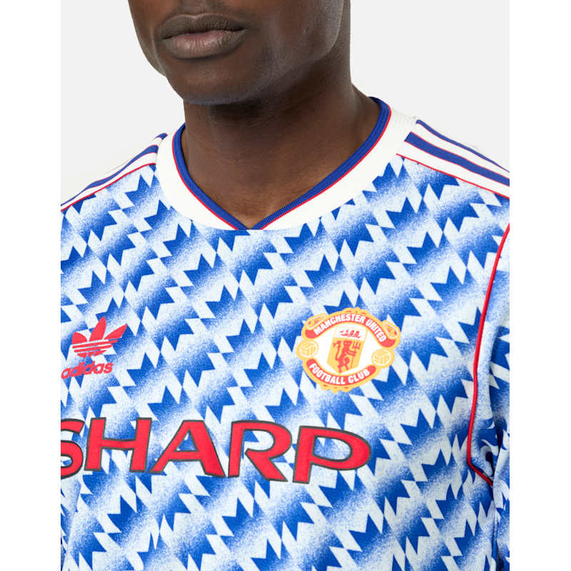 adidas Adults Manchester United Away Short Sleeve Jersey 1990