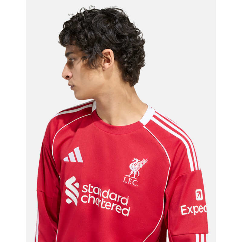 adidas Adults Liverpool 25/26 Home Long Sleeve Jersey - Red | Life