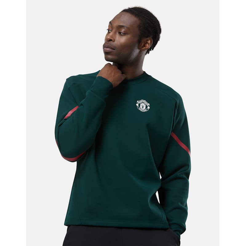 adidas Adults Manchester United Game Day Sweatshirt - Green | Life