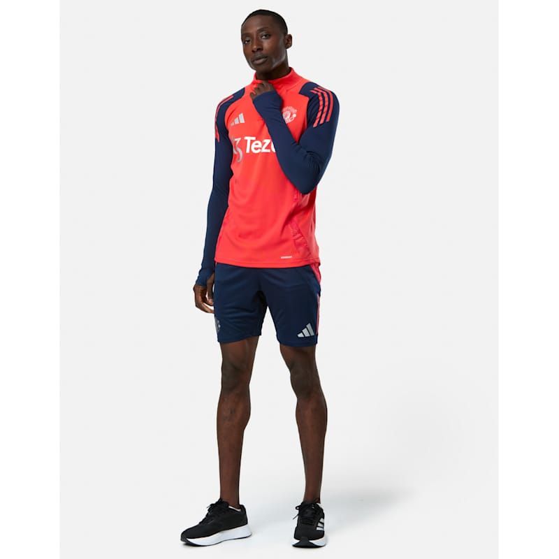 adidas Adults Manchester United Training Half Zip Top WH - Red