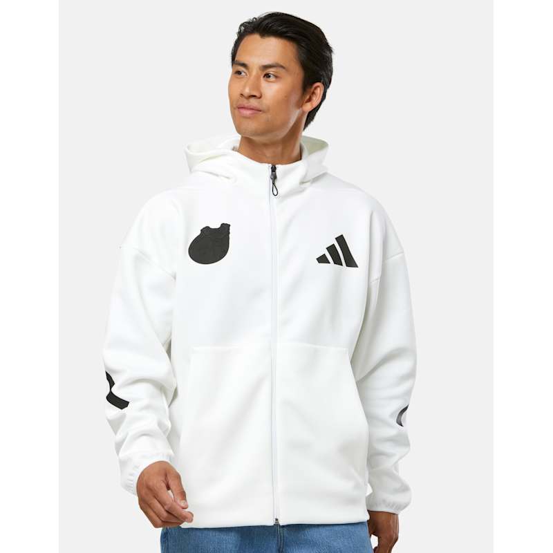 adidas Adult Munster ZNE Full Zip Hoodie WH - White | Life Style