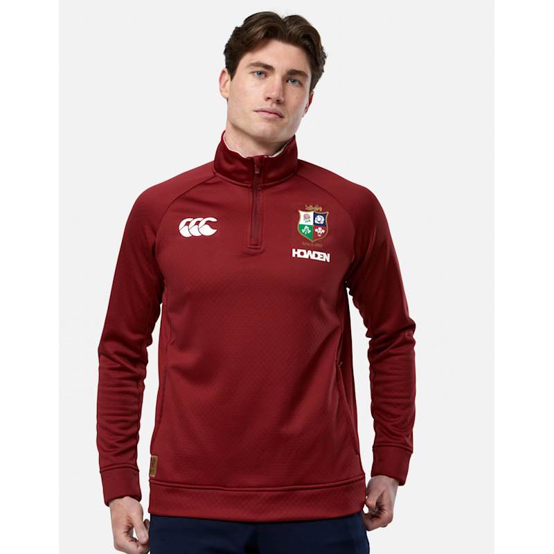 Canterbury Adults British And Irish Lions Half Zip Fleece - Red