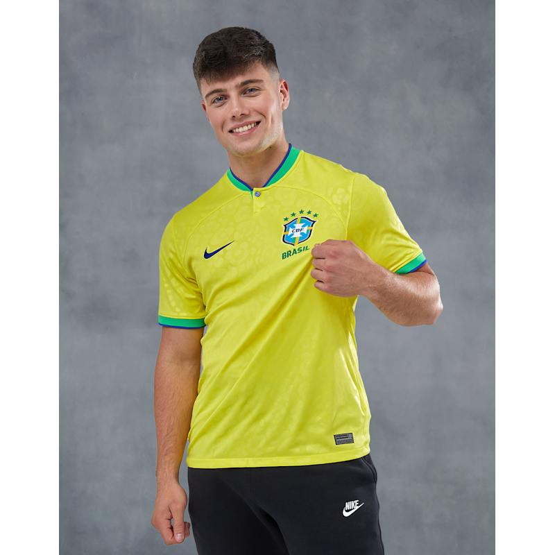 Nike Adults Brazil Home Jersey Yellow Life Style Sports EU