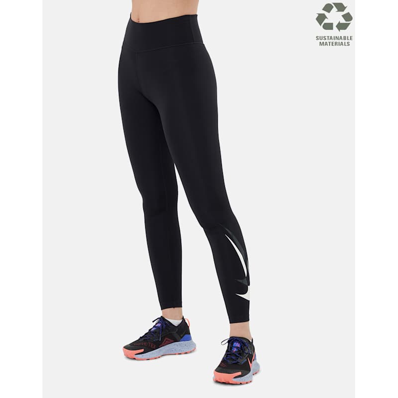 Nike Womens Dri Fit Swoosh Run Leggings Black Life Style Sports IE