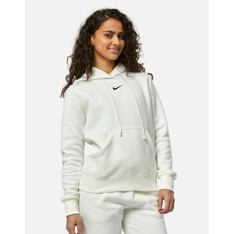 Nike Womens Phoenix Fleece Hoodie Cream Life Style Sports UK