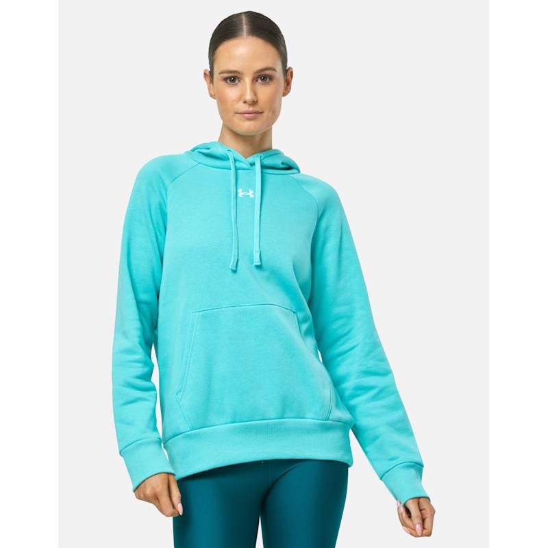 Under Armour Womens Rival Fleece Hoodie Blue Life Style Sports IE