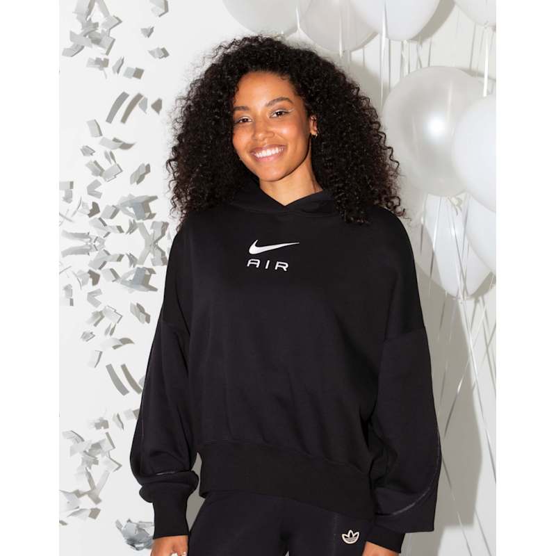 Nike Womens Air Fleece Hoodie Black Life Style Sports IE