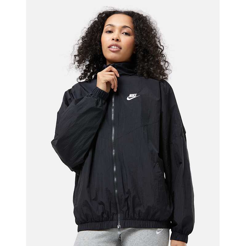 Nike Womens Essential Woven Jacket WH Black Life Style Sports IE