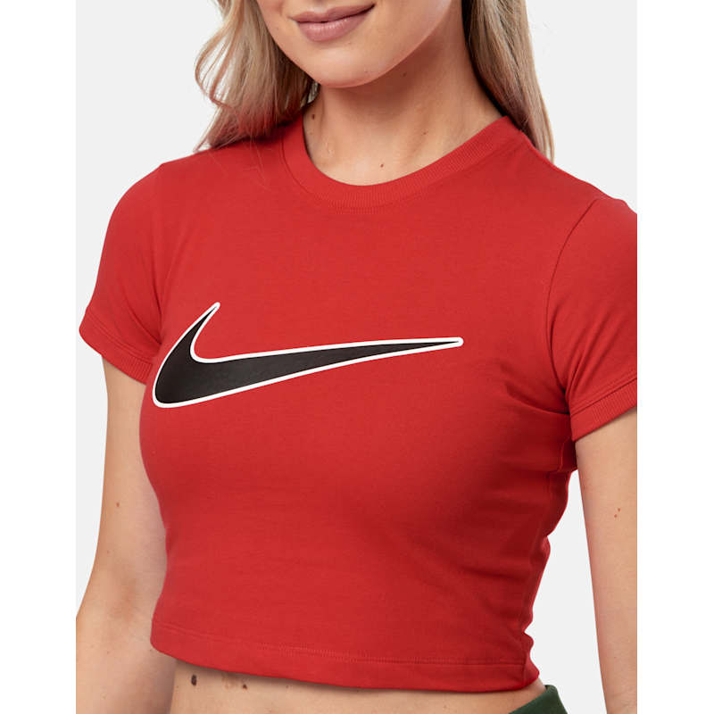 Crop Top Red Nike Shirts Womens Nike Sportswear Essential Blood - Main Image