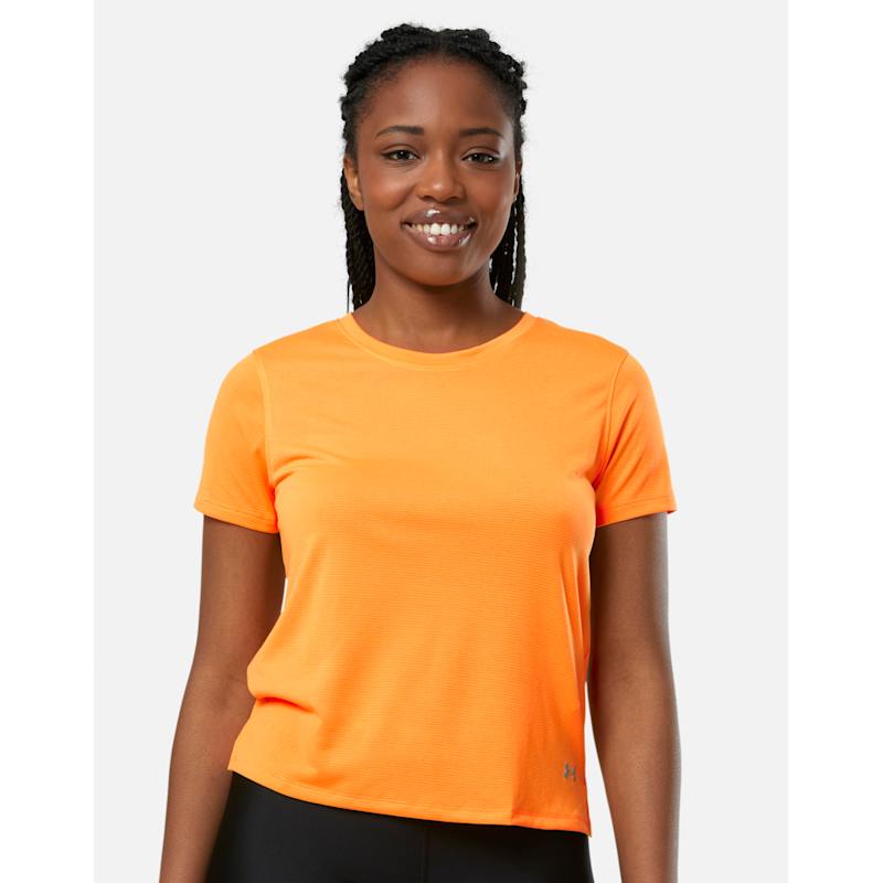 Under Armour Womens Streaker T-Shirt Orange Life Style Sports UK