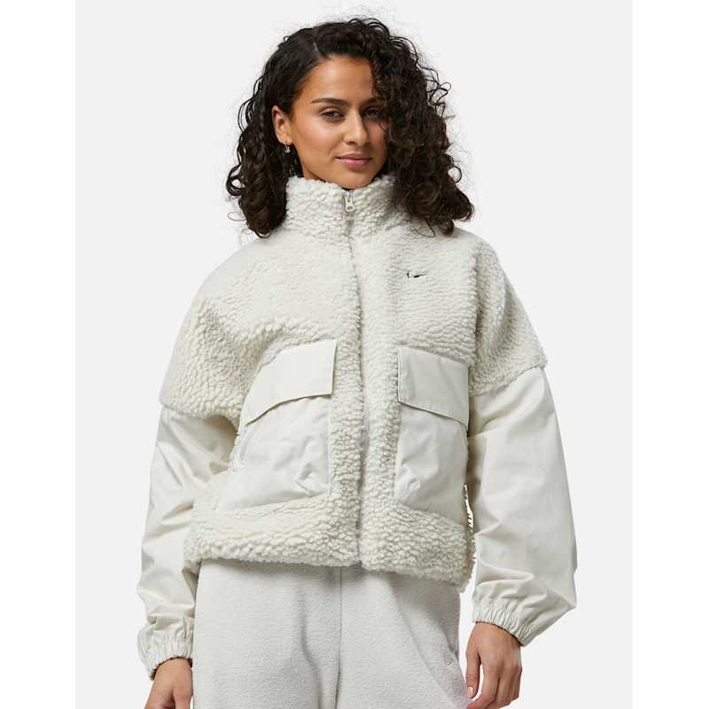 ジャケット・アウター FIFTEEN LOVE ~NKzip white~ (U:nity size) Nike Womens Essentials Cozy Jacket WH - Cream | Life Style Sports EU