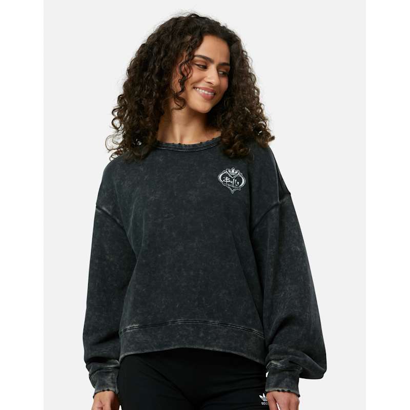 adidas Originals Womens Buffy Crew Neck Sweatshirt Black Life