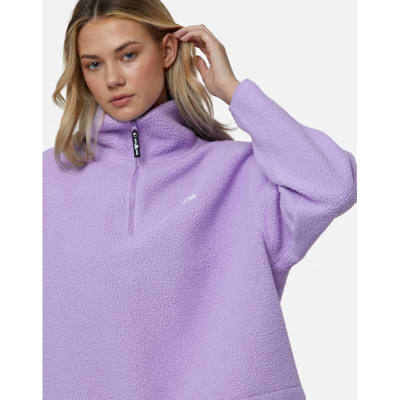 【MPQ】1/4 Border ロンT_Black/purple / unisex 4TH ARQ Womens Phoenix Half Zip Top - Violet | Life Style
