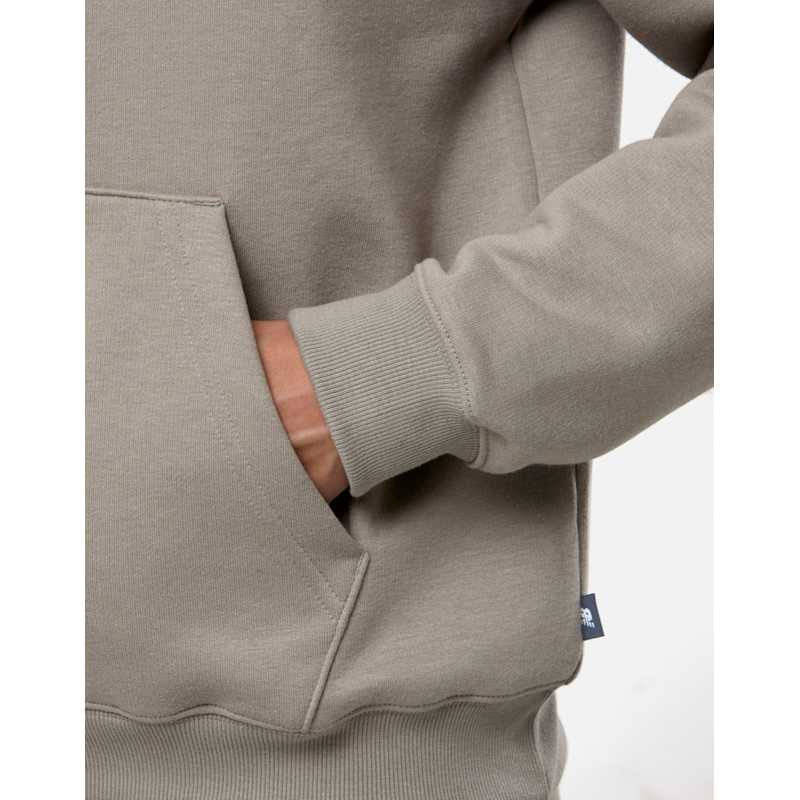 New Balance Womens Linear Heritage Half Zip Top - Brown