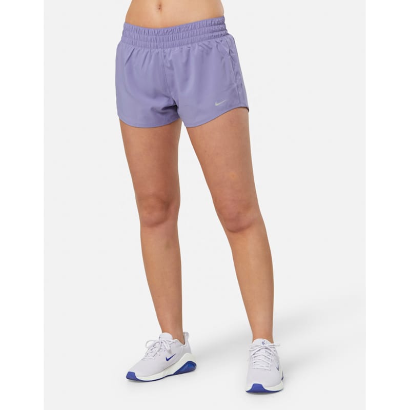 Nike Womens One Inch Shorts Purple Life Style Sports IE
