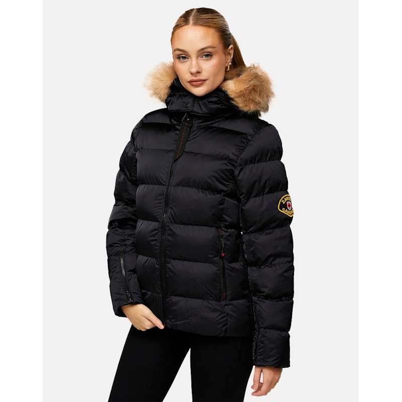 Zavetti Canada Womens Virna Slimline Puffer Jacket Black Life