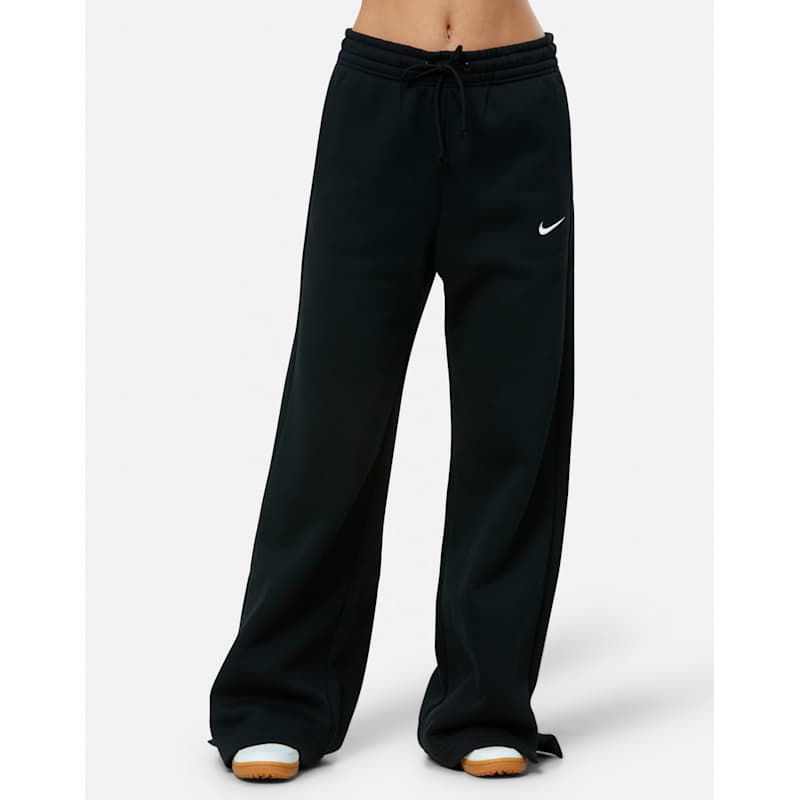 Nike Womens Phoenix Fleece Wide Leg Pants - Black | Life Style