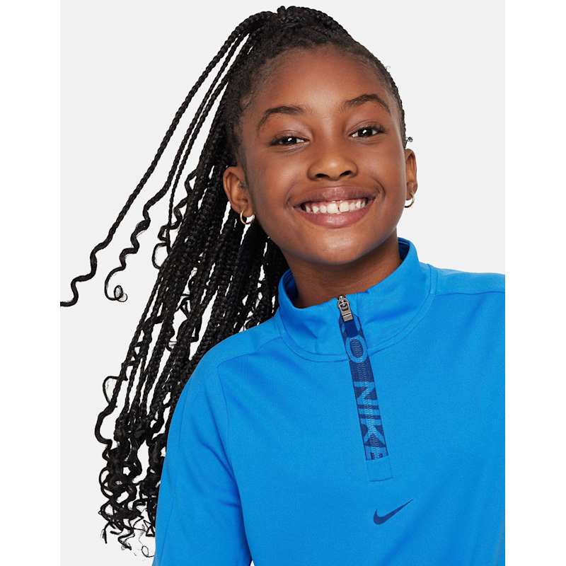Nike Older Kids Pro Essentials Half Zip Top - Blue | Life Style