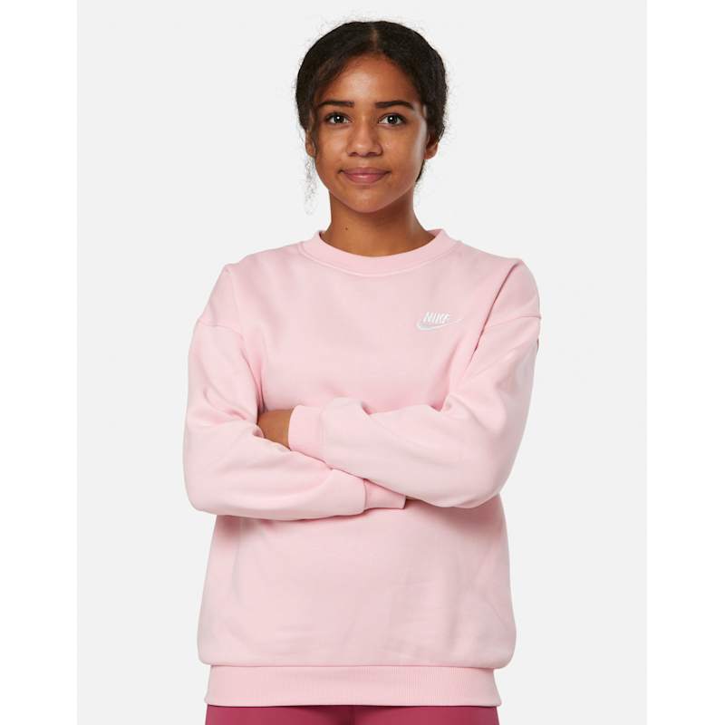 Nike Older Kids Club Crew Neck Sweatshirt Pink Life Style