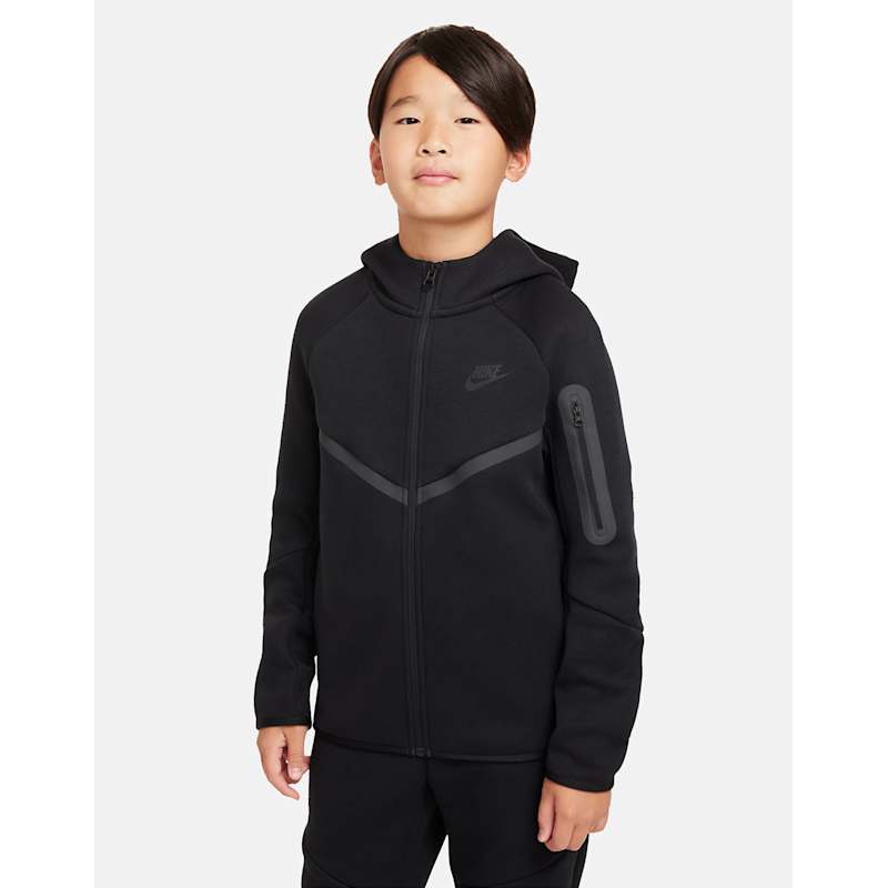 Nike Older Kids Tech Fleece Hoodie Black Life Style Sports IE