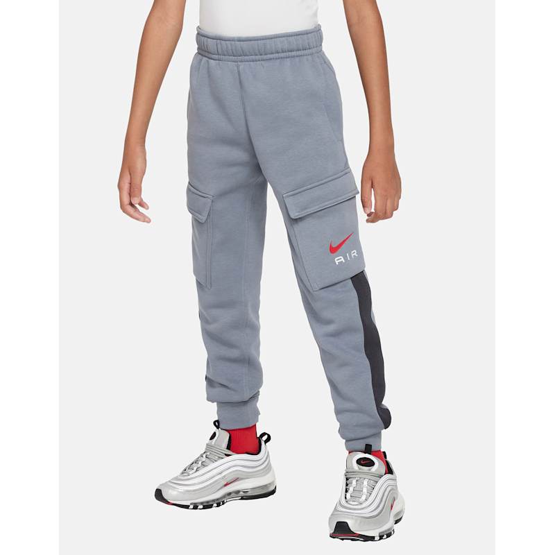 Nike Older Kids Air Fleece Cargo Pants Grey Life Style Sports UK