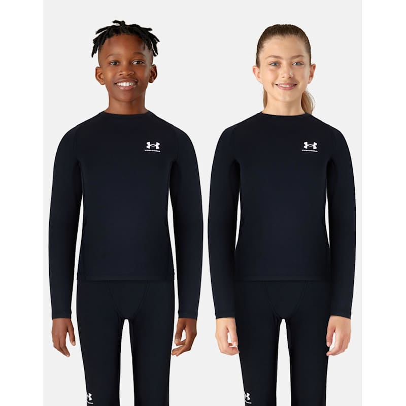 Under Armour Older Kids HeatGear Long Sleeve T-Shirt Black