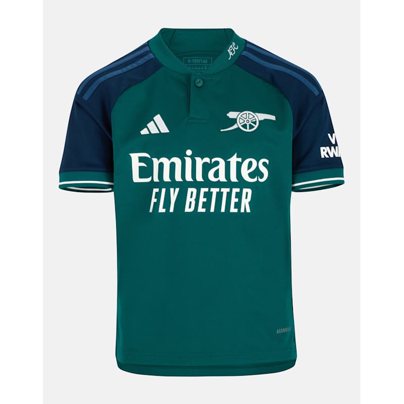 adidas Kids Arsenal 23/24 Third Jersey - Green | Life Style Sports UK