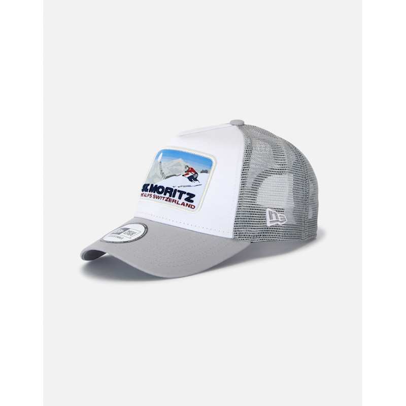 New Era Adults Ski Patch Trucker Cap WH - Grey | Life Style Sports EU