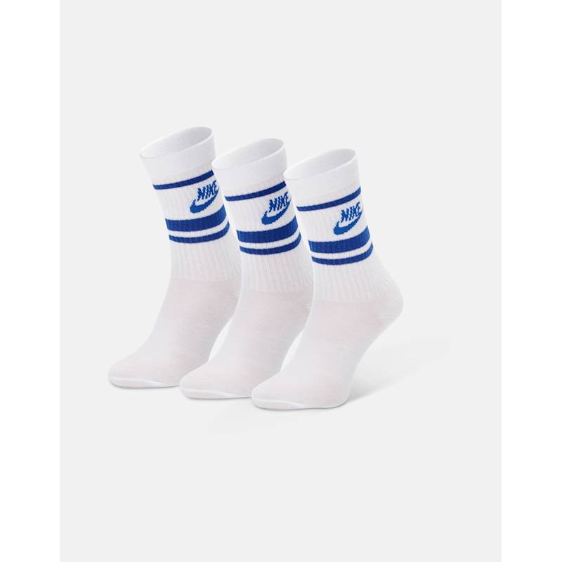 Nike Essentials Pack Crew Socks White Life Style Sports IE